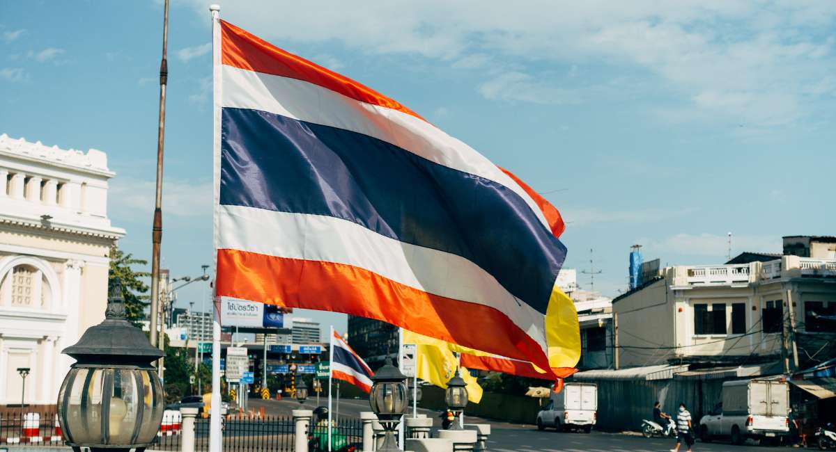 Verkeer thailand - vlag