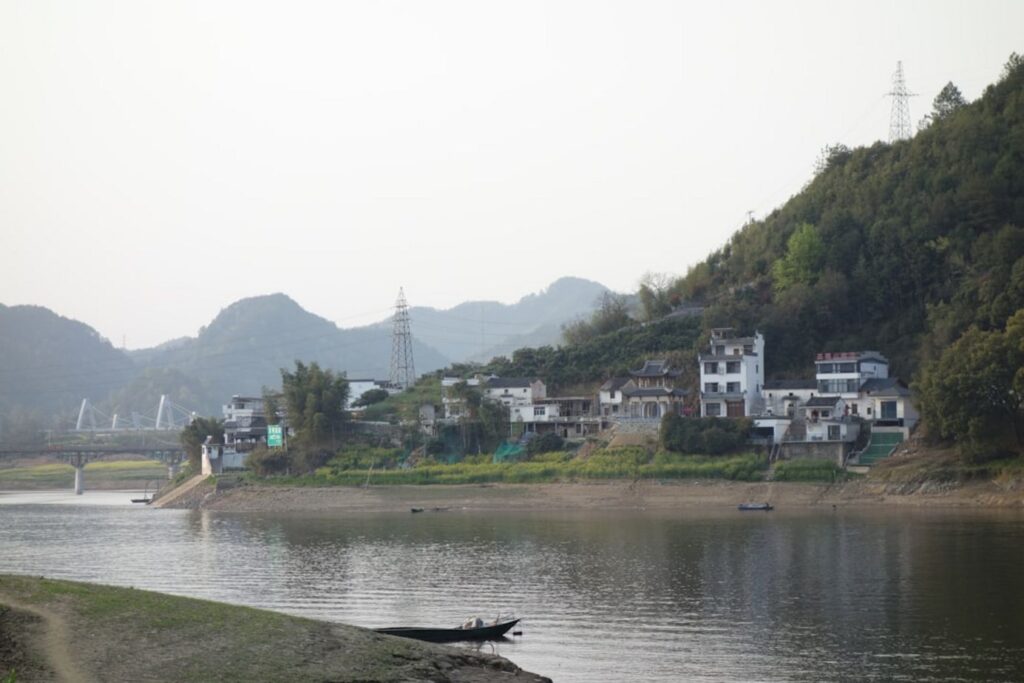 A village nestled beside a river.-south korea weather