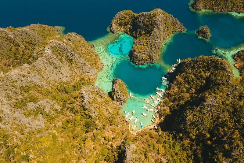 Beautyful lagoon in Kayangan Lake, Philippines, Coron, Palawan