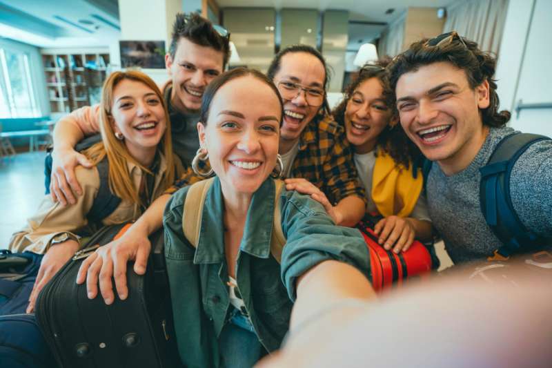 Sociale hostels - selfie