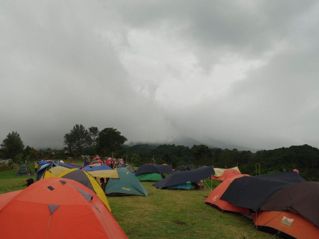 Many colorful tents set up on grassy field-sri lanka weather