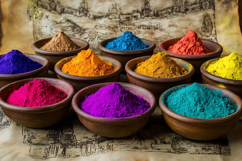 Holi kleurenfestival India de kleuren