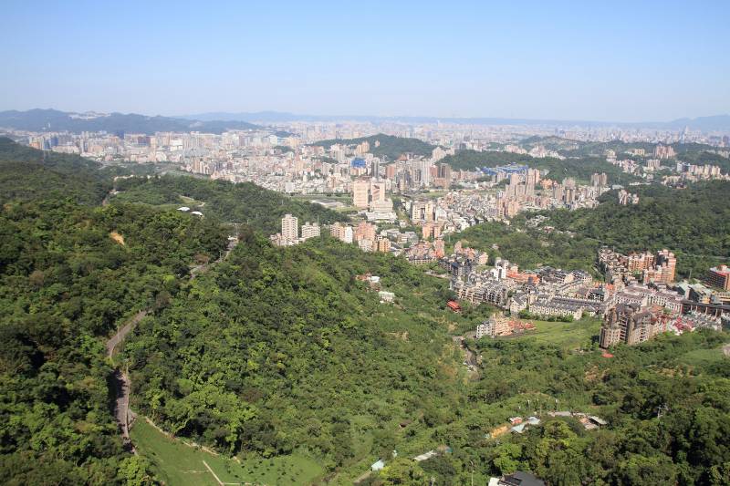 Taiwan theeplantages Maokong stad