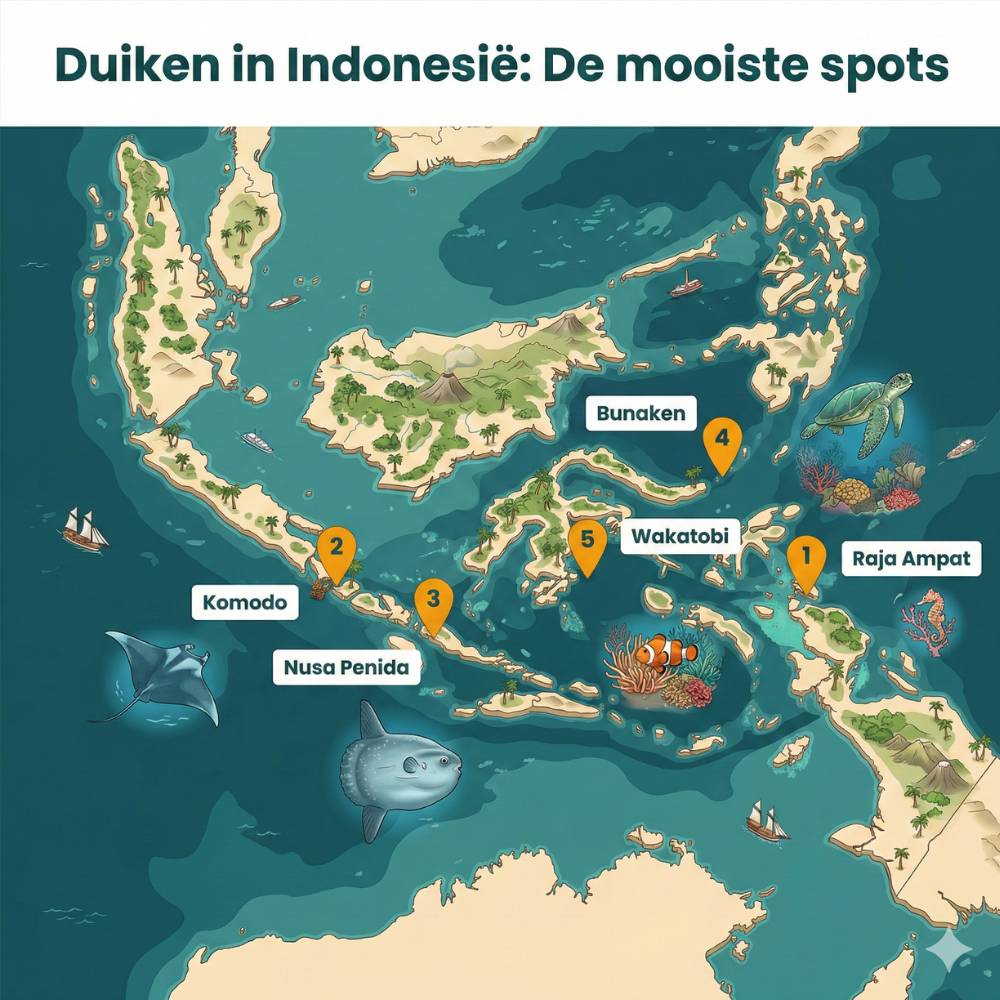 Indonesie Duiken Infographic