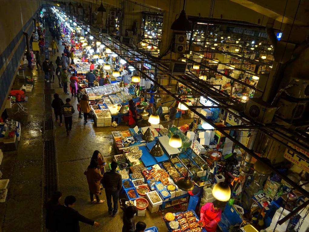 Sokcho-markt: Eten en Chaos in Één